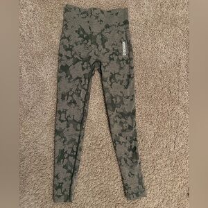 Gymshark Camo Seamless Leggings - XS - Green